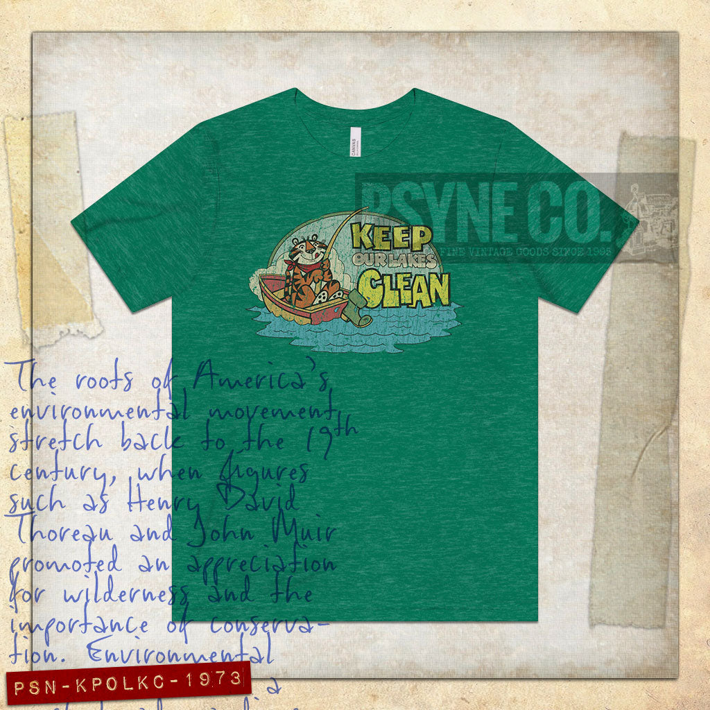 Keep Our Lakes Clean 1973 Vintage Men's T-Shirt