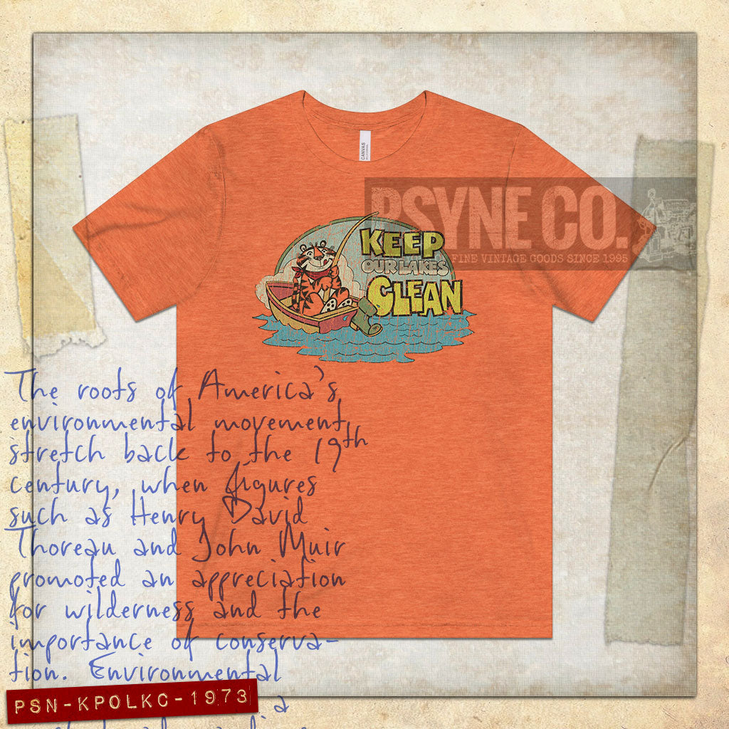 Keep Our Lakes Clean 1973 Vintage Men's T-Shirt