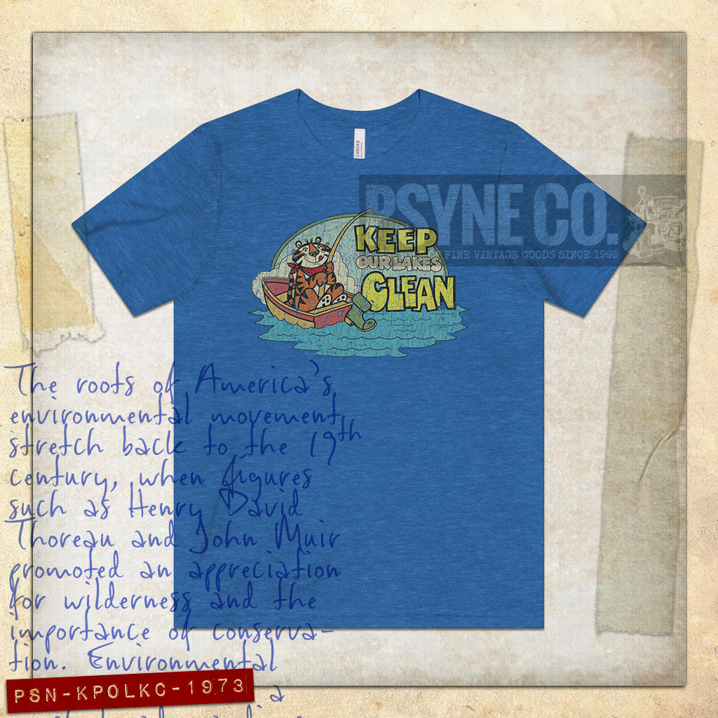 Keep Our Lakes Clean 1973 Vintage Men's T-Shirt