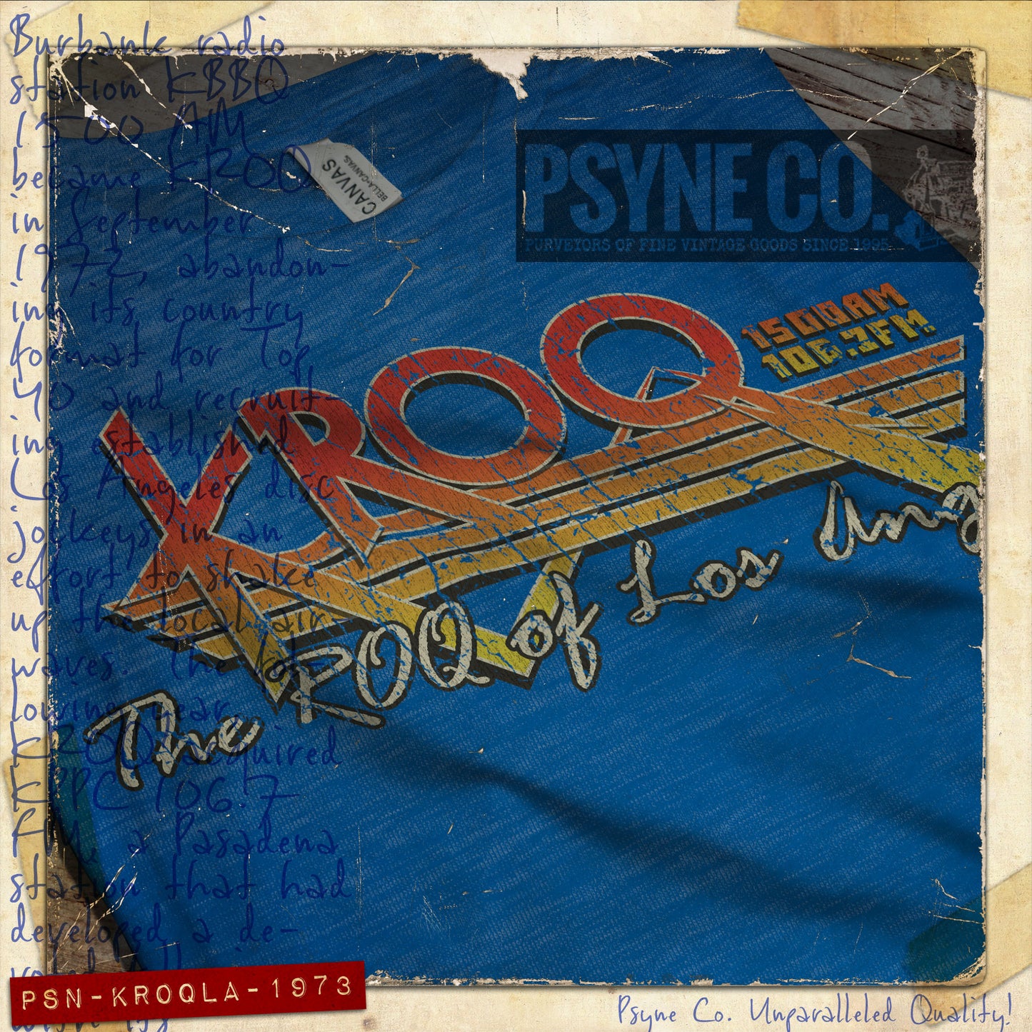 KROQ Los Angeles 1973 Vintage Men's T-Shirt