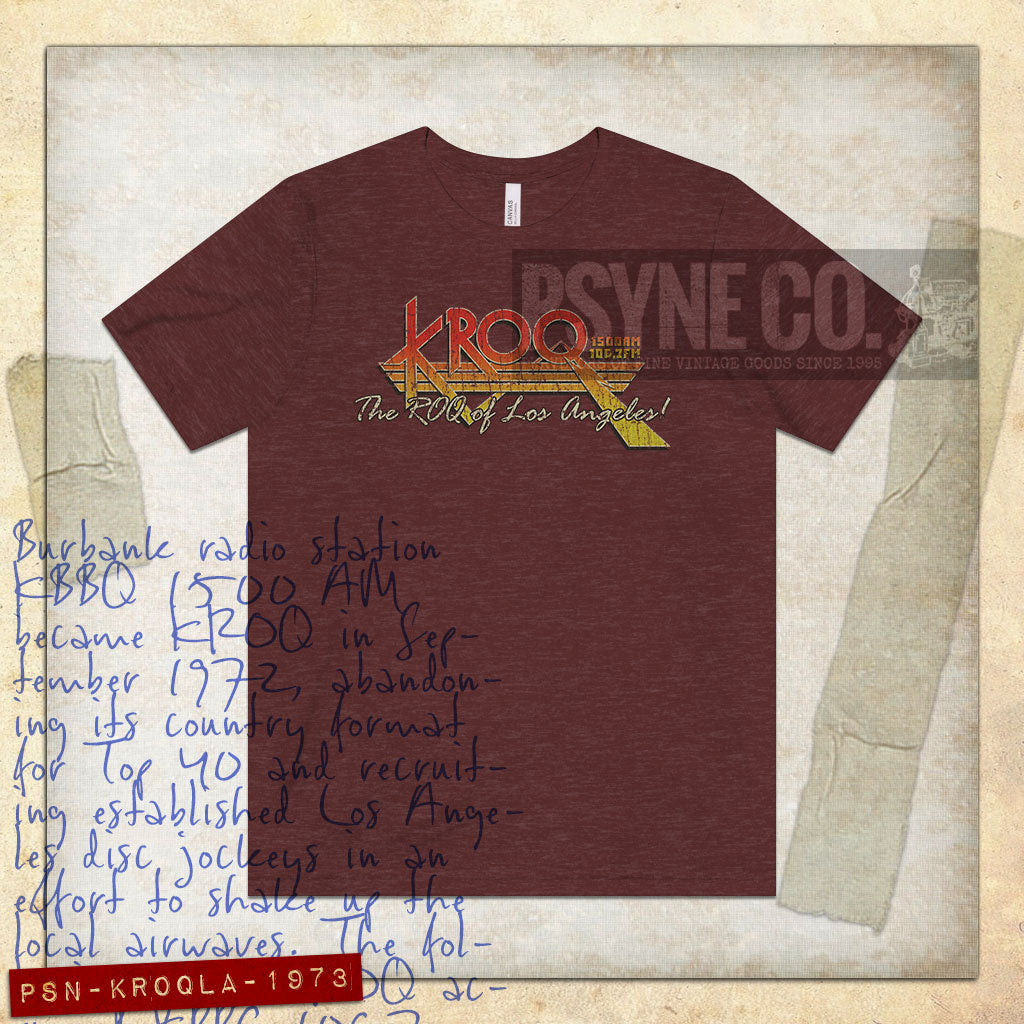 KROQ Los Angeles 1973 Vintage Men's T-Shirt