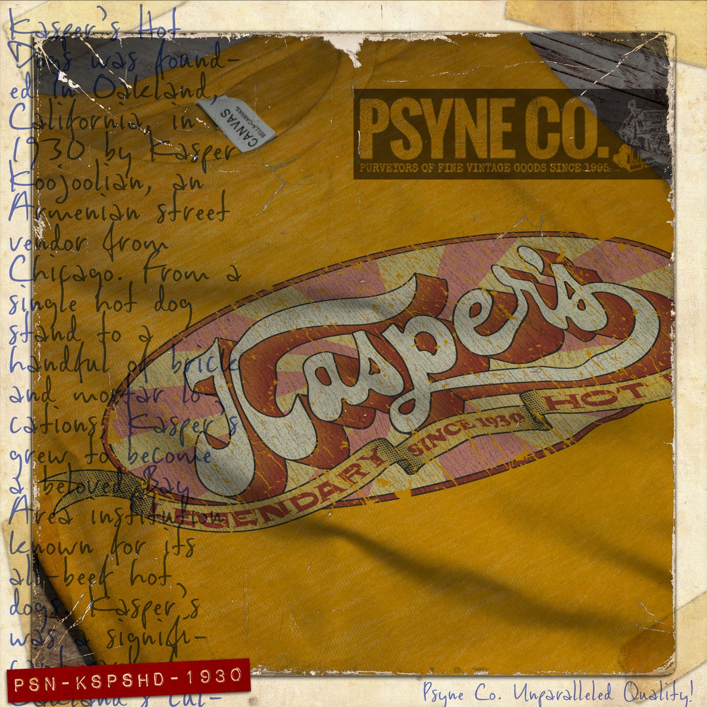 Kasper's Hot Dogs 1930 Vintage Men's T-Shirt