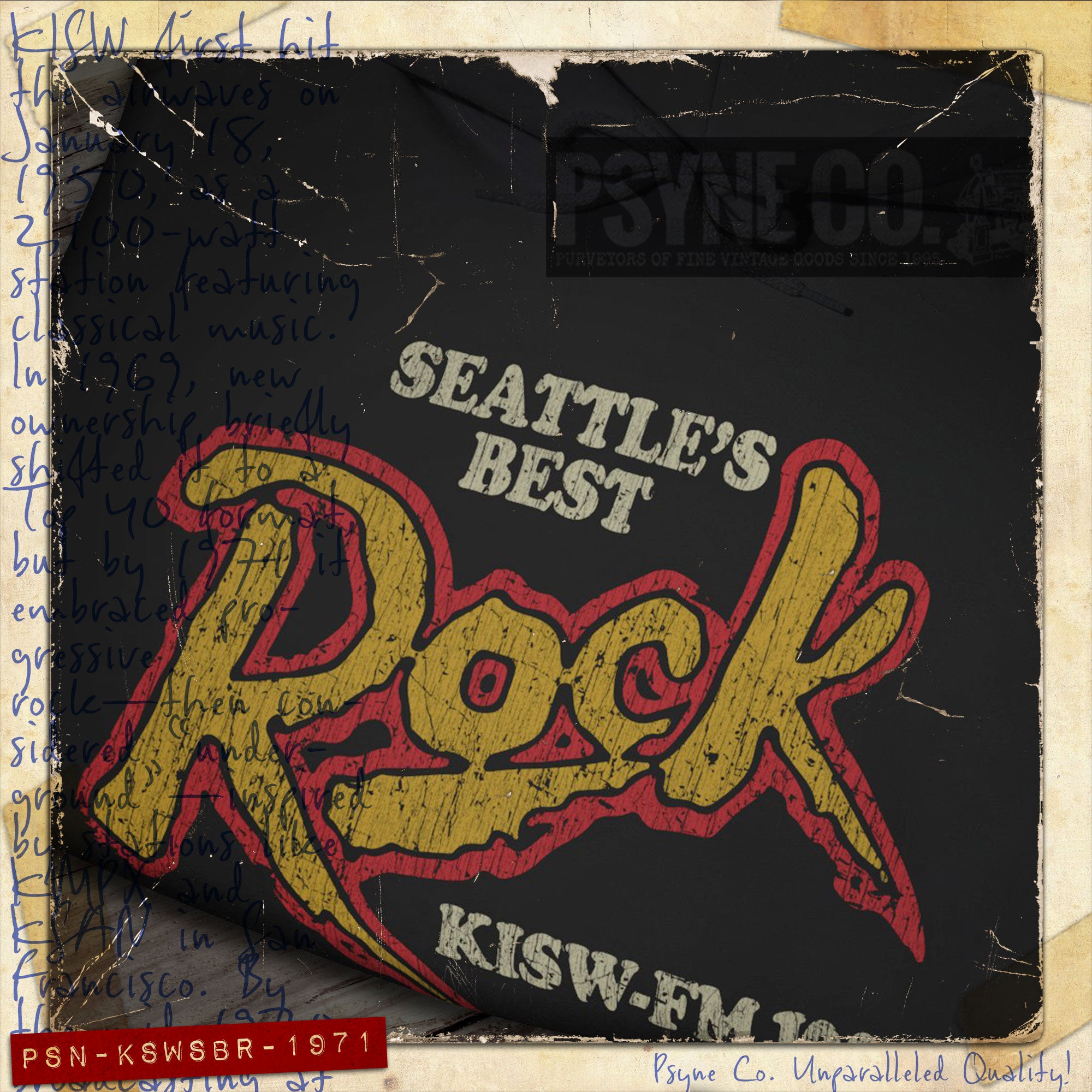 Seattle's Best Rock 1971 Vintage Men's Hoodie
