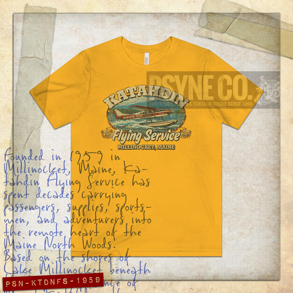 Katahdin Flying Service 1959 Vintage Men's T-Shirt