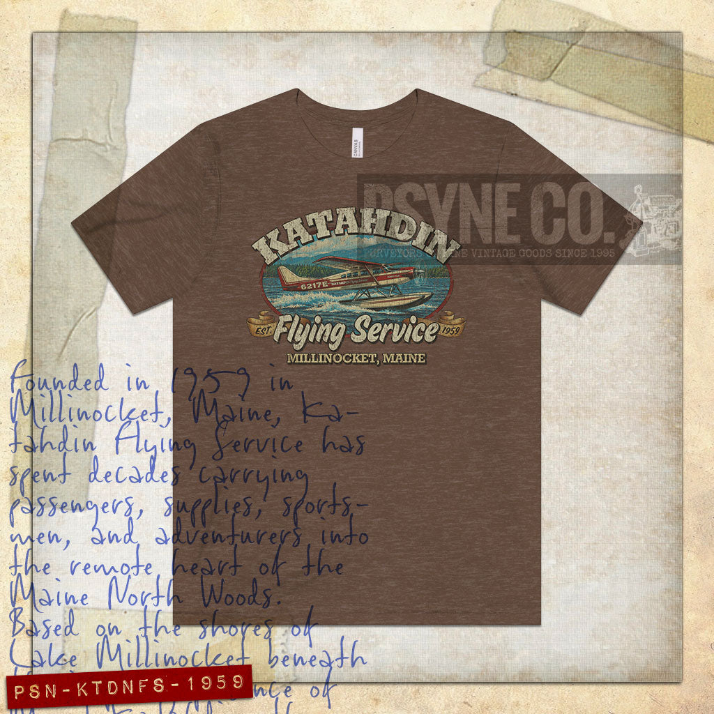 Katahdin Flying Service 1959 Vintage Men's T-Shirt