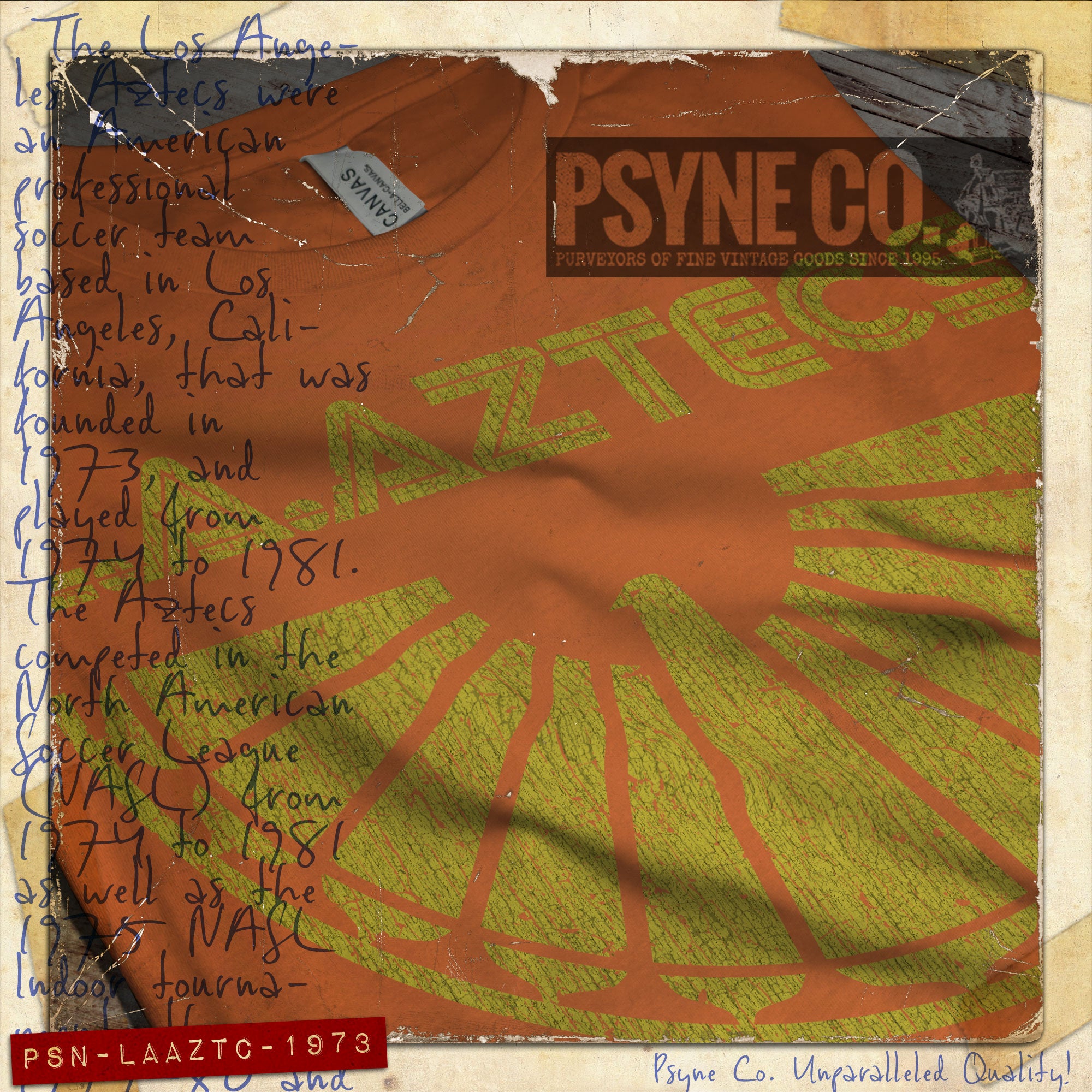 Los Angeles Aztecs Soccer 1973 Vintage Men's T-Shirt