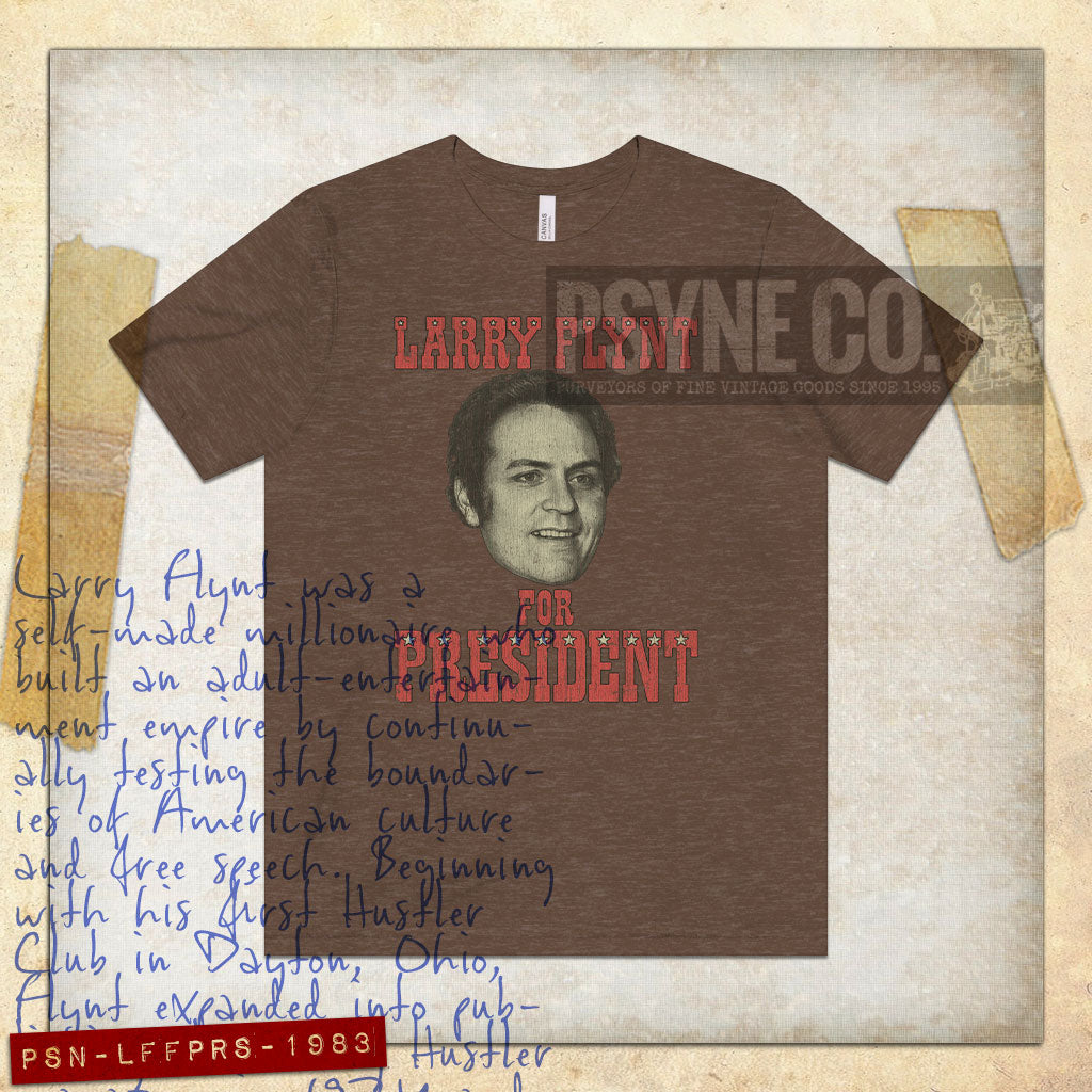 Larry Flynt for President 1983 Vintage Men's T-Shirt