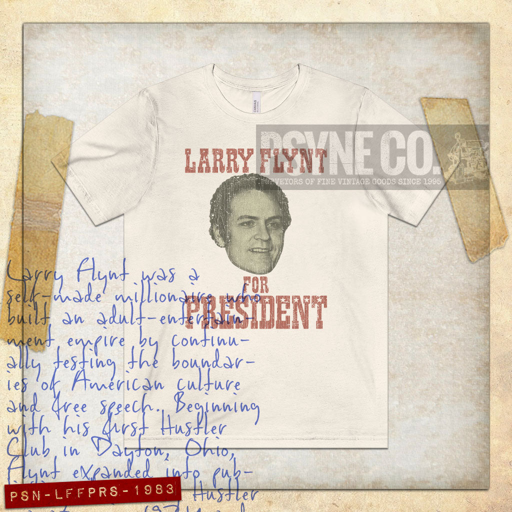 Larry Flynt for President 1983 Vintage Men's T-Shirt