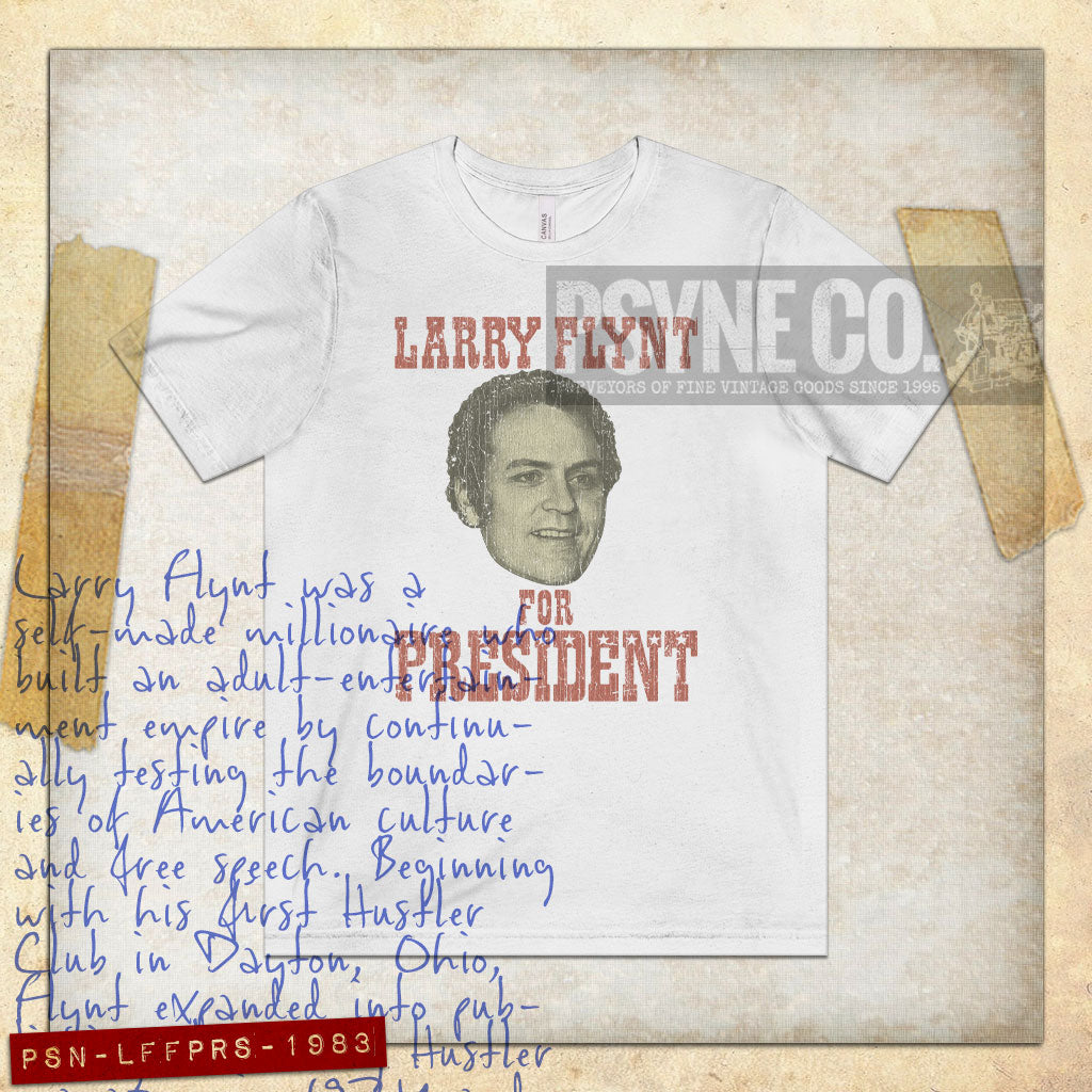 Larry Flynt for President 1983 Vintage Men's T-Shirt