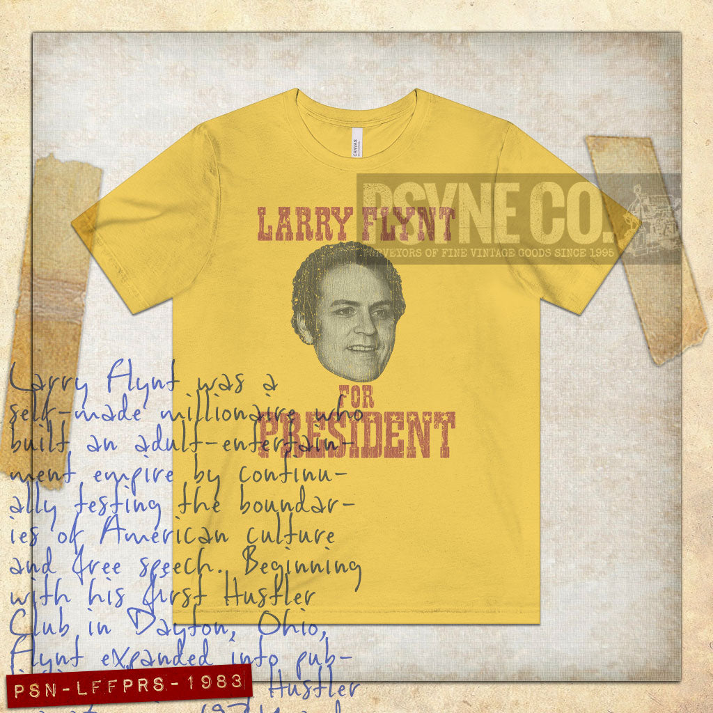 Larry Flynt for President 1983 Vintage Men's T-Shirt
