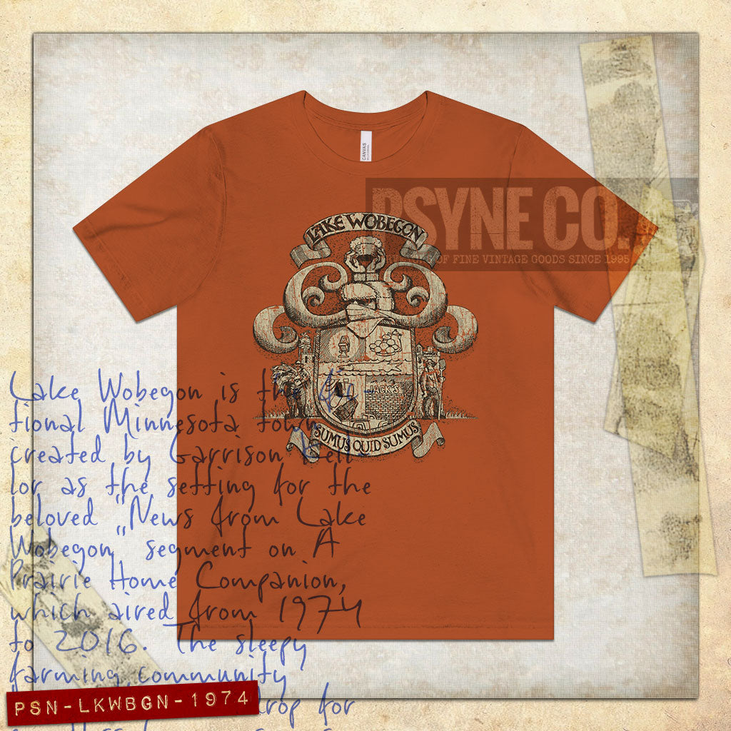 Lake Wobegon Sumus Quod Sumus 1974 Vintage Men's T-Shirt