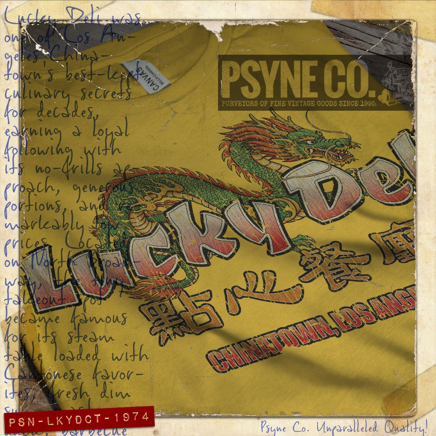 Lucky Deli Chinatown 1974 Vintage Men's T-Shirt