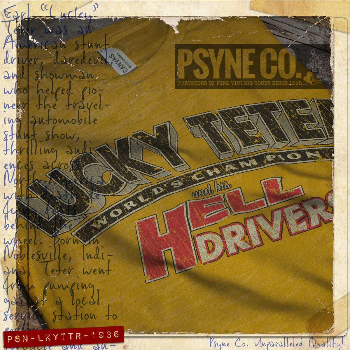 Lucky Teter and His Hell Drivers 1936 Vintage Men's T-Shirt