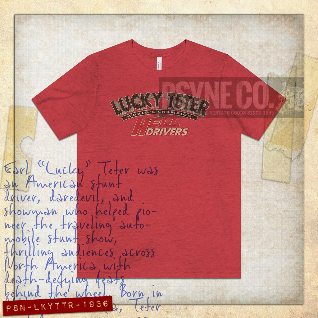 Lucky Teter and His Hell Drivers 1936 Vintage Men's T-Shirt