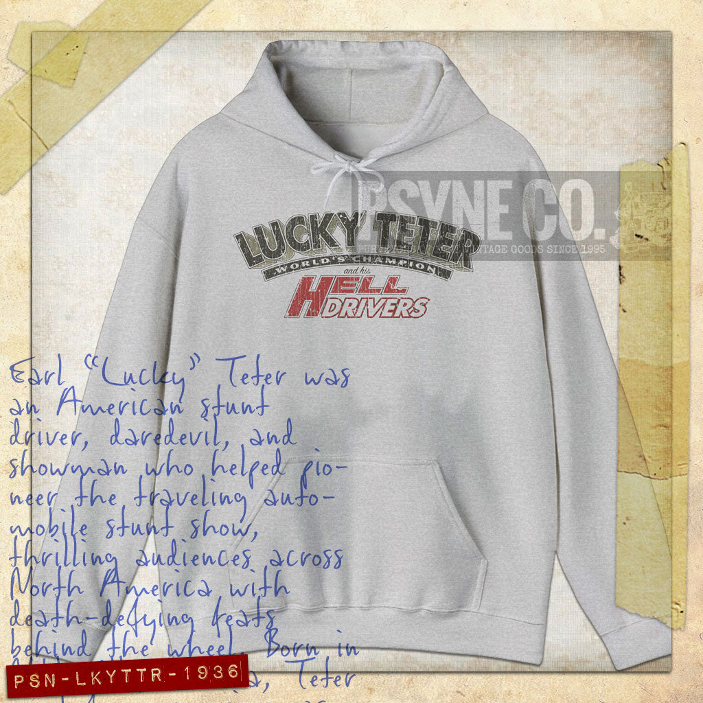 Lucky Teter and His Hell Drivers 1936 Vintage Hoodie