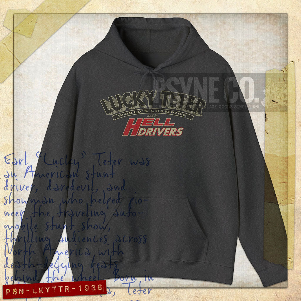 Lucky Teter and His Hell Drivers 1936 Vintage Hoodie