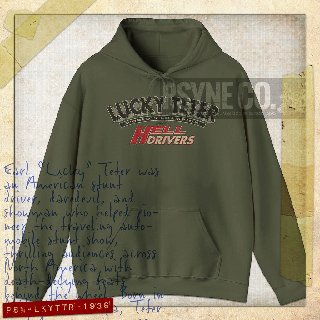 Lucky Teter and His Hell Drivers 1936 Vintage Hoodie