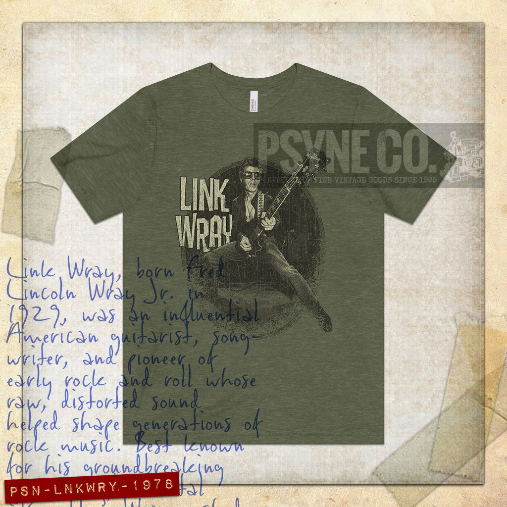 Link Wray Rockabilly Revival 1978 Vintage Men's T-Shirt