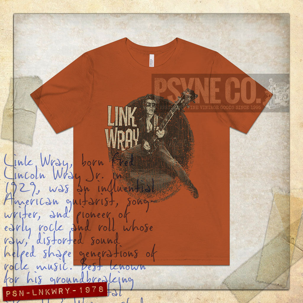Link Wray Rockabilly Revival 1978 Vintage Men's T-Shirt