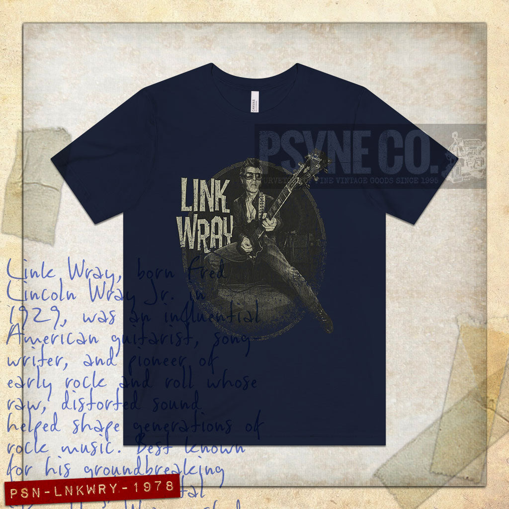Link Wray Rockabilly Revival 1978 Vintage Men's T-Shirt