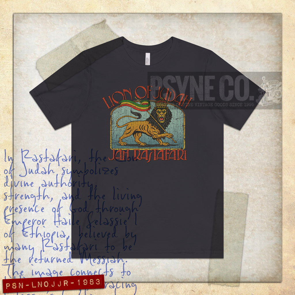 Lion of Judah Jah Rastafari 1983 Vintage Men's T-Shirt