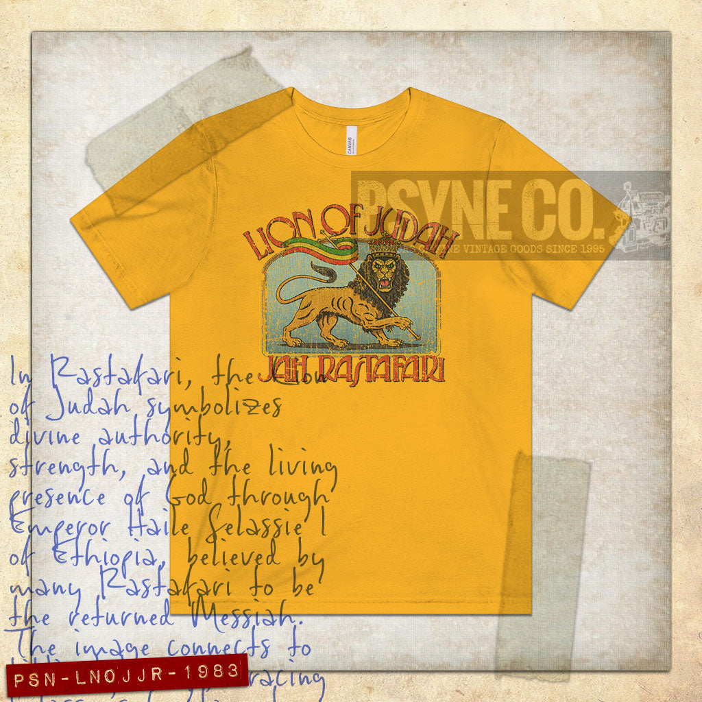 Lion of Judah Jah Rastafari 1983 Vintage Men's T-Shirt