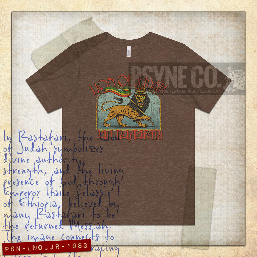 Lion of Judah Jah Rastafari 1983 Vintage Men's T-Shirt