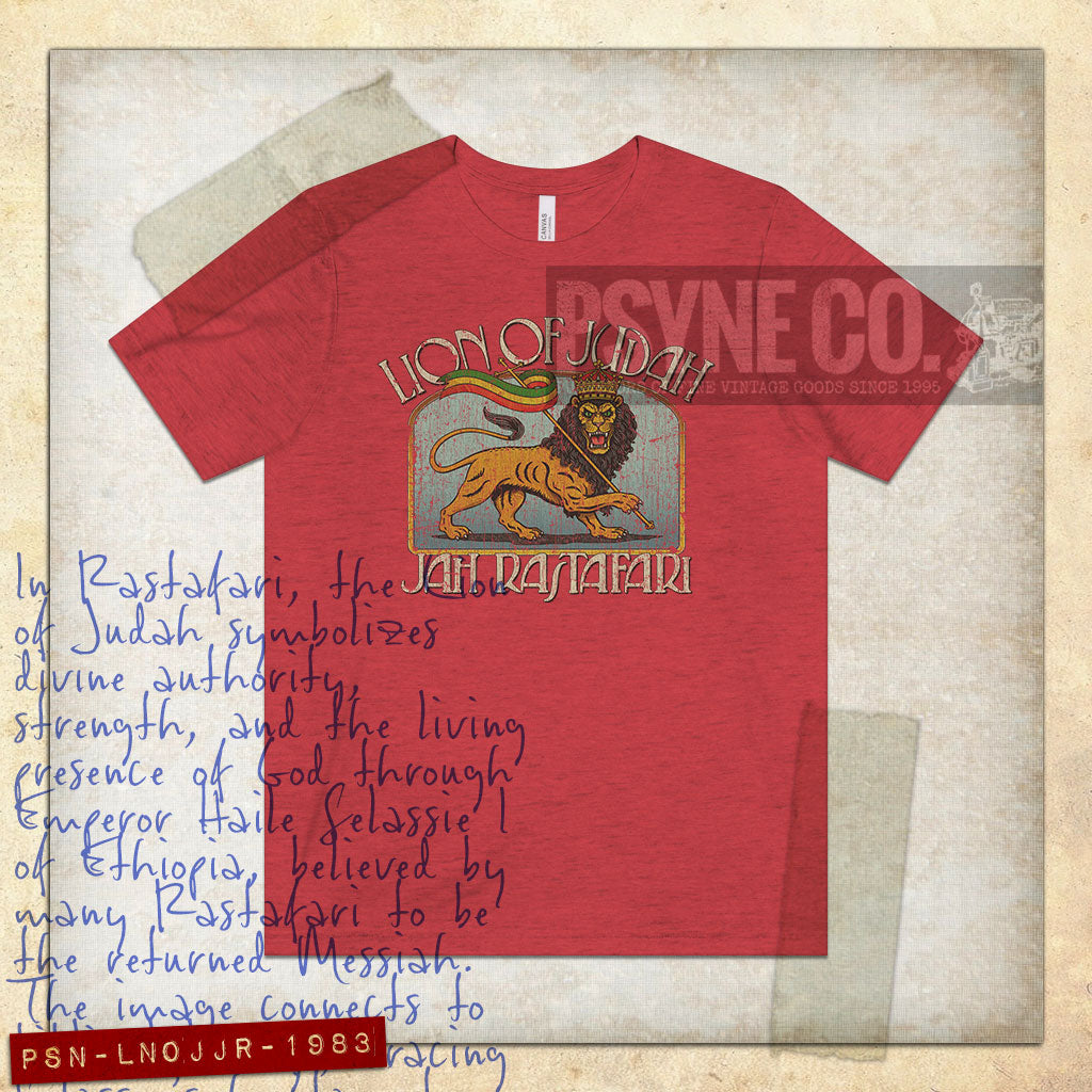 Lion of Judah Jah Rastafari 1983 Vintage Men's T-Shirt