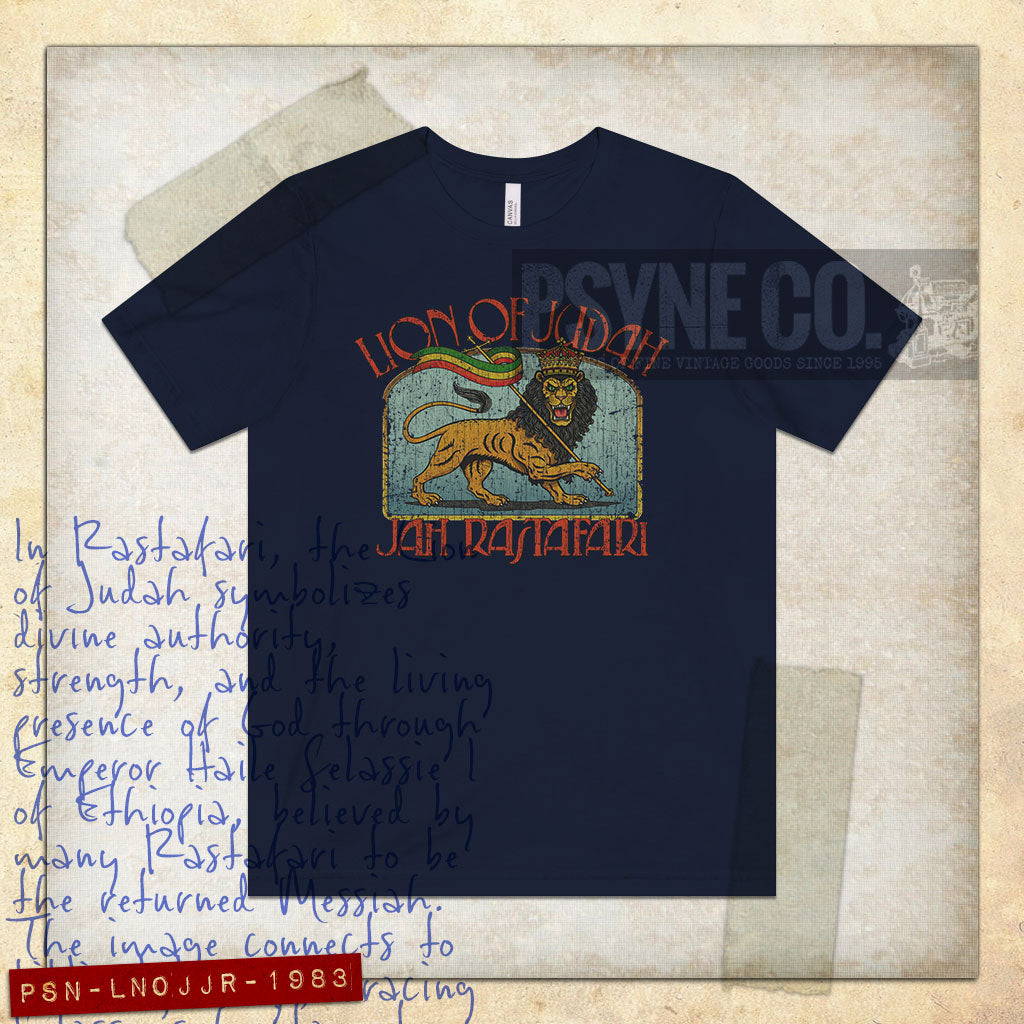 Lion of Judah Jah Rastafari 1983 Vintage Men's T-Shirt