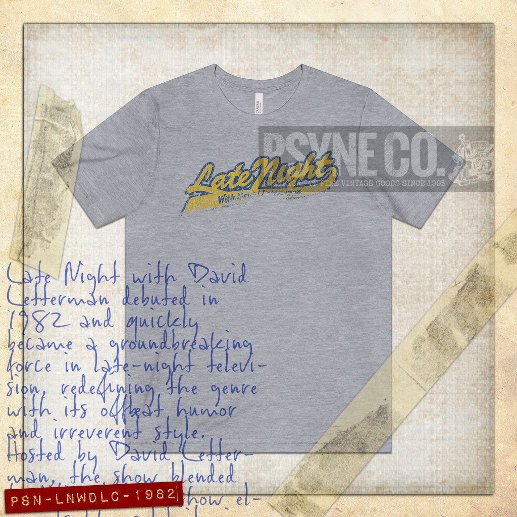 Late Night with David Letterman 1982 Vintage Men's T-Shirt