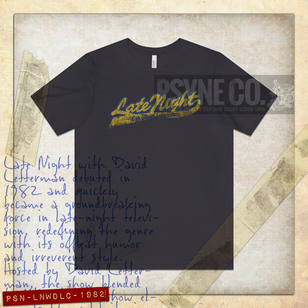 Late Night with David Letterman 1982 Vintage Men's T-Shirt
