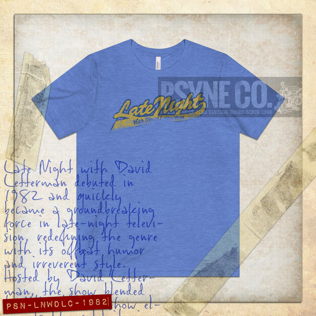 Late Night with David Letterman 1982 Vintage Men's T-Shirt