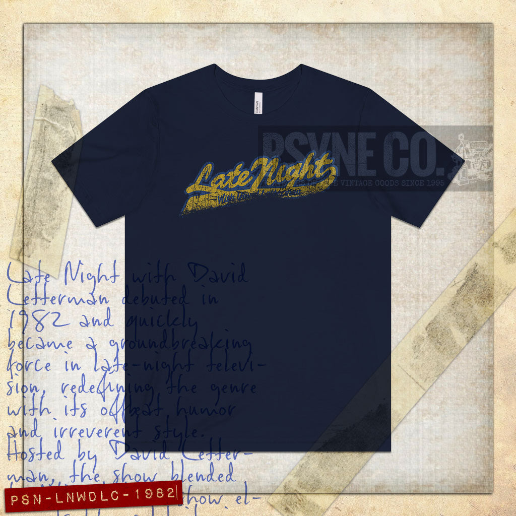 Late Night with David Letterman 1982 Vintage Men's T-Shirt
