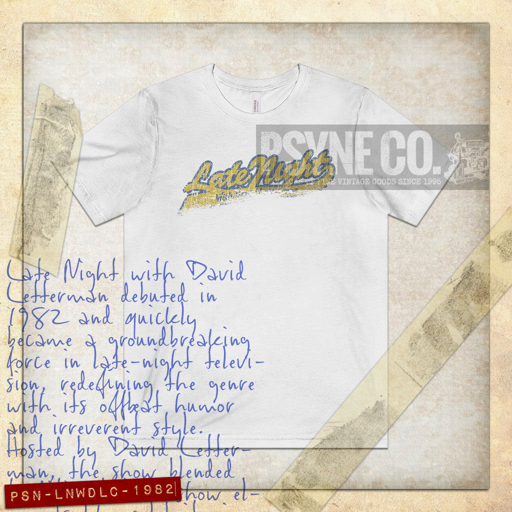 Late Night with David Letterman 1982 Vintage Men's T-Shirt