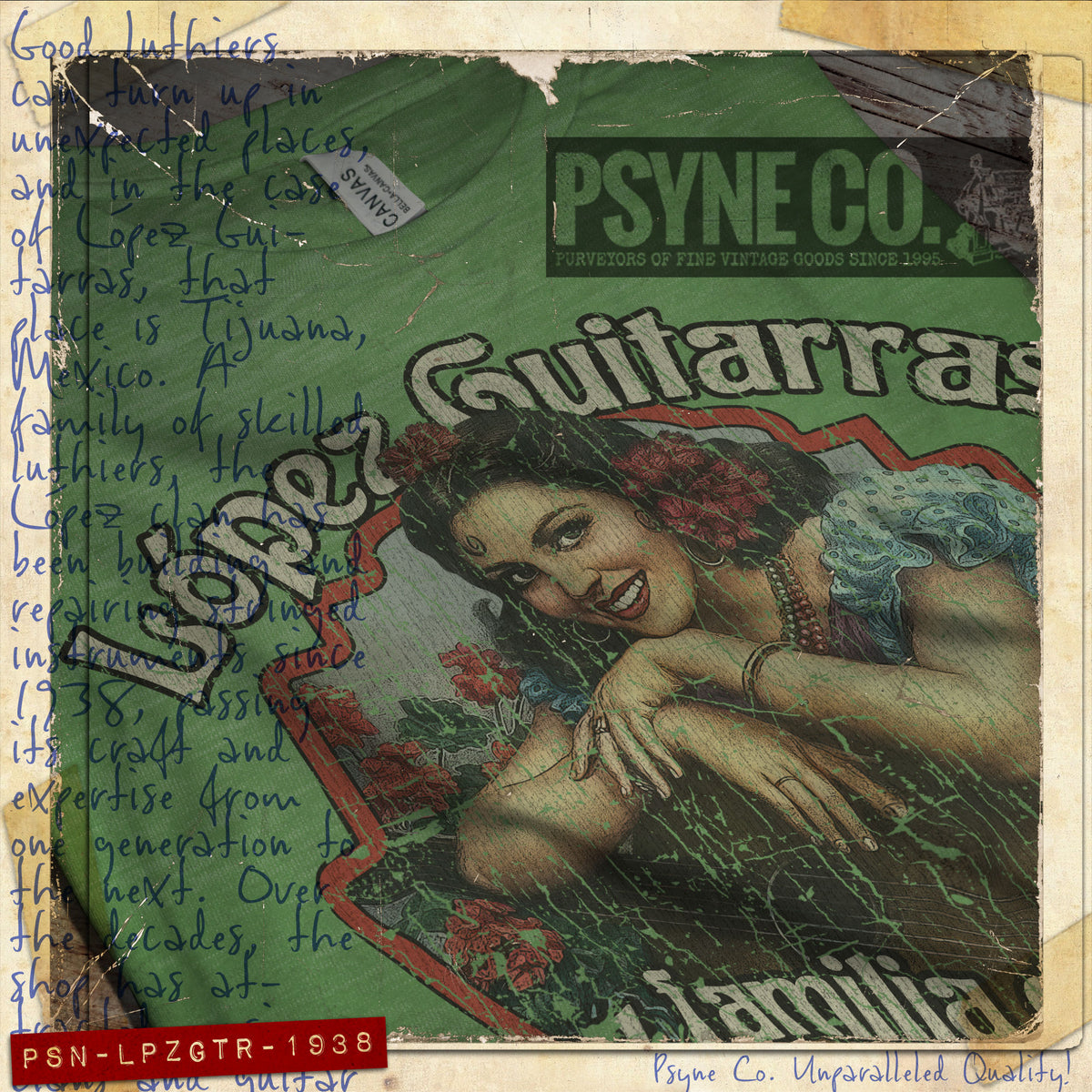 López Guitarras 1938 Vintage Men's T-Shirt