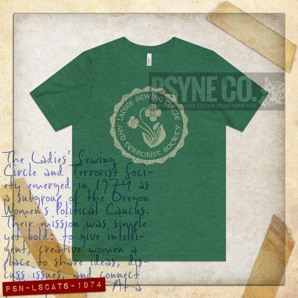 Ladies Sewing Circle and Terrorist Society 1974 Vintage Men’s T-Shirt