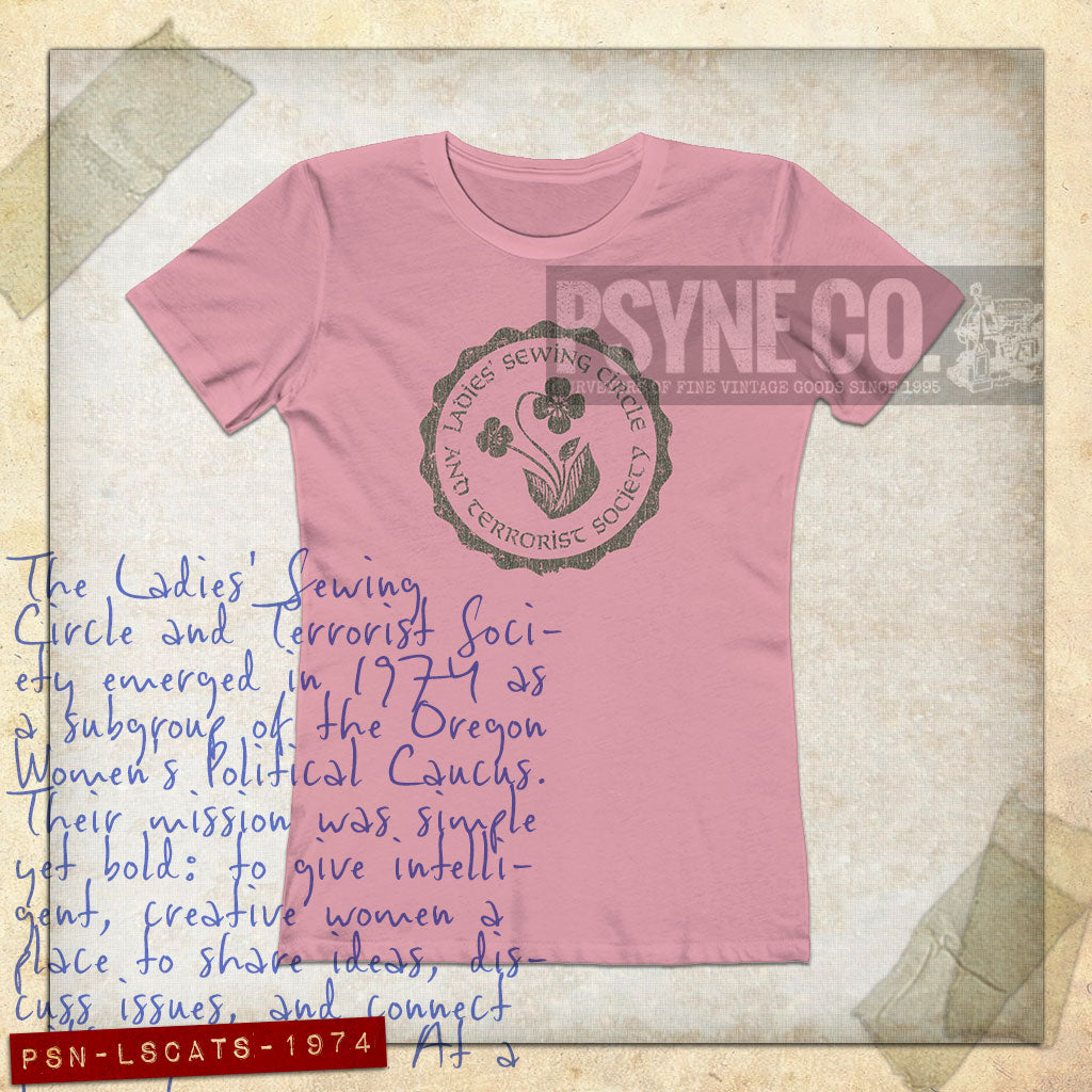 Ladies Sewing Circle and Terrorist Society 1974 Vintage Women’s T-Shirt