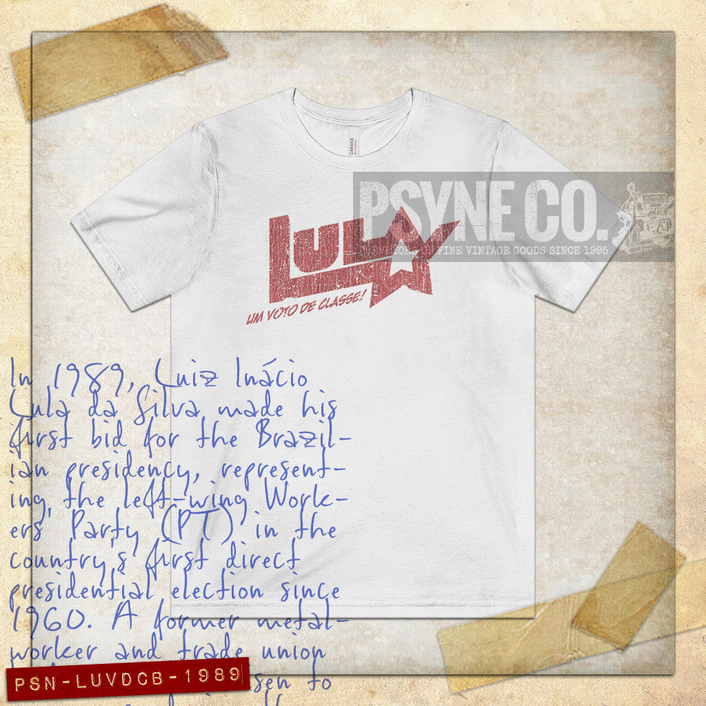 Lula Um Voto De Classe Brasil 1989 Vintage Men's T-Shirt
