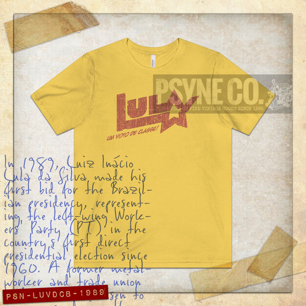 Lula Um Voto De Classe Brasil 1989 Vintage Men's T-Shirt