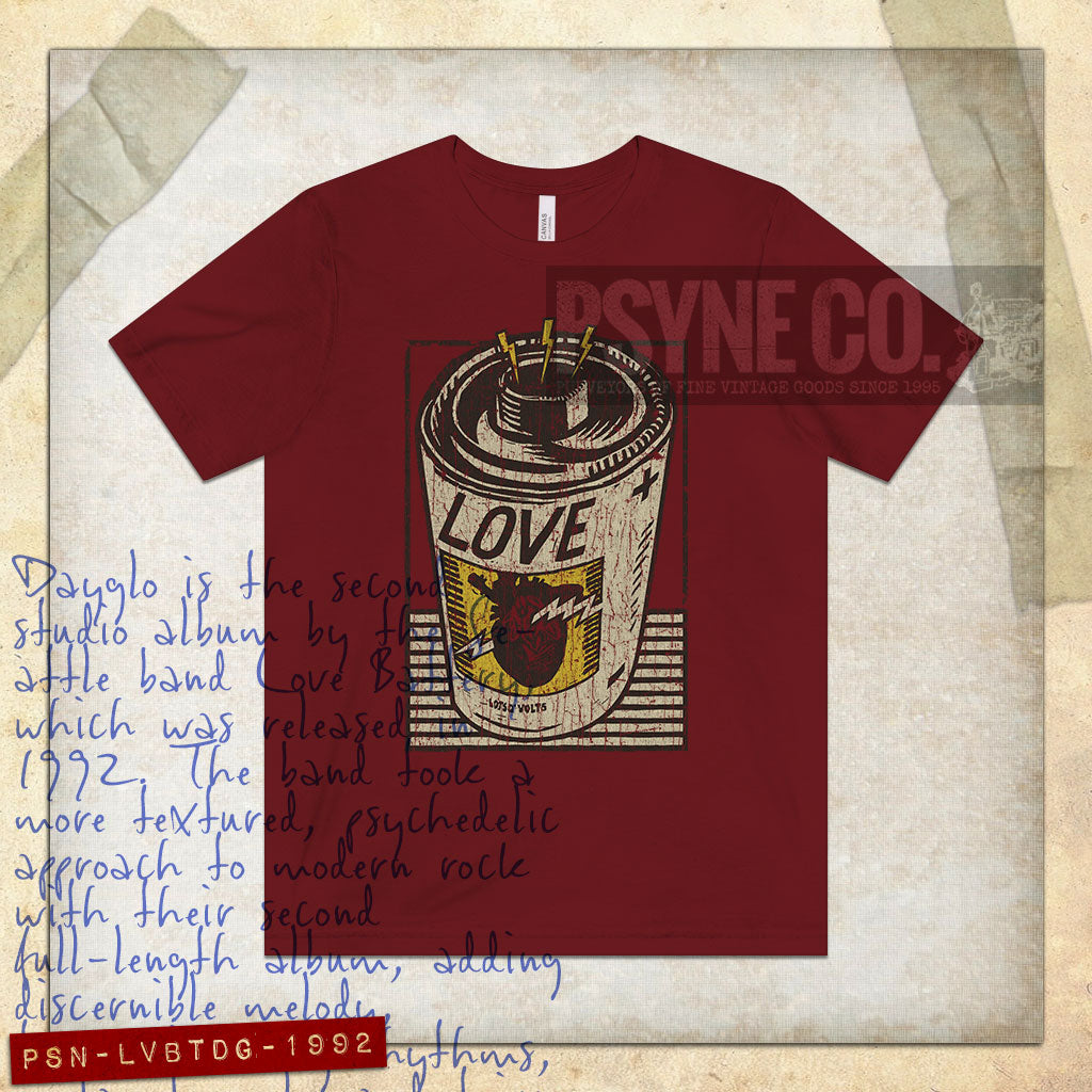 Love Battery Dayglo 1992 Vintage Men's T-Shirt