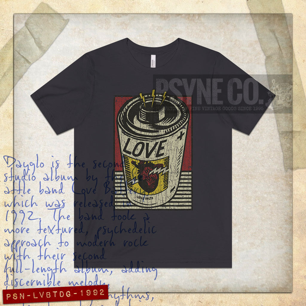 Love Battery Dayglo 1992 Vintage Men's T-Shirt