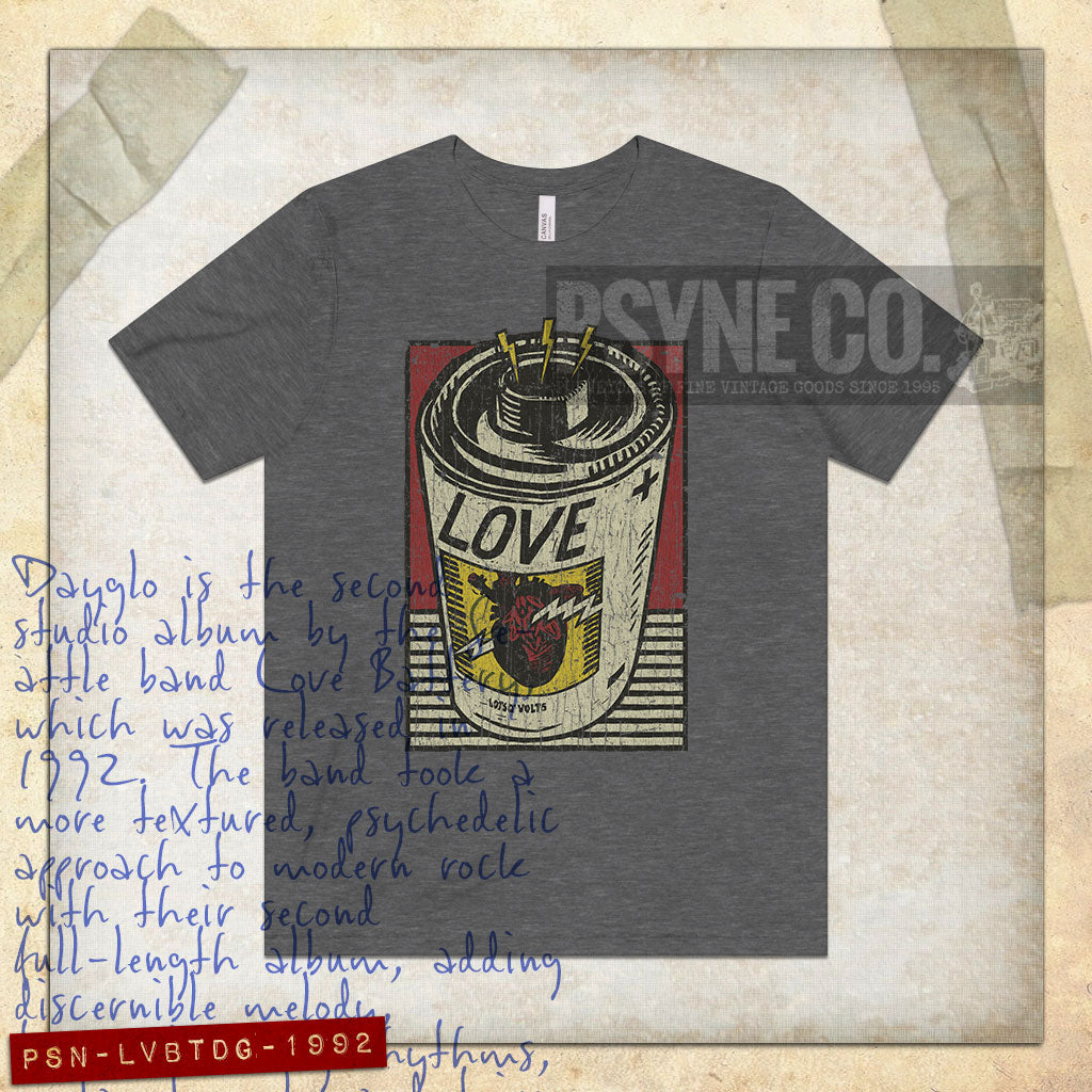 Love Battery Dayglo 1992 Vintage Men's T-Shirt