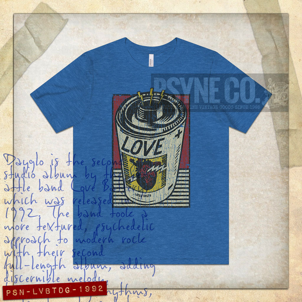 Love Battery Dayglo 1992 Vintage Men's T-Shirt