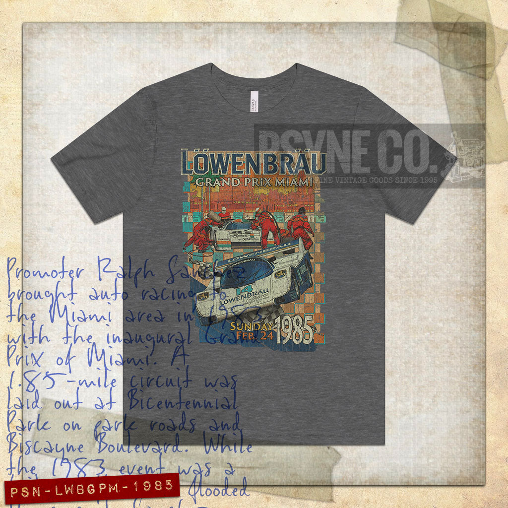 Löwenbräu Grand Prix of Miami 1985 Vintage Men's T-Shirt