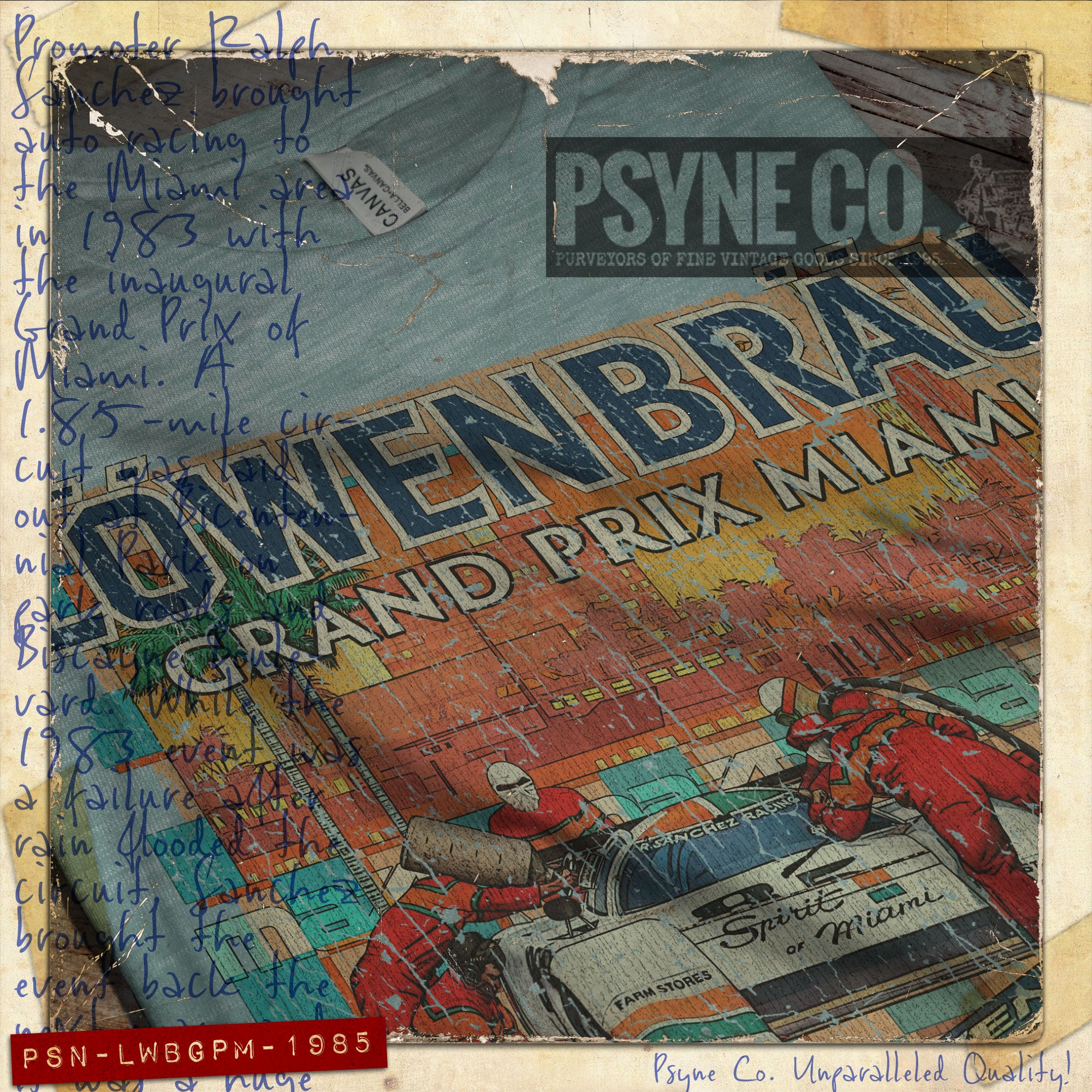 Löwenbräu Grand Prix of Miami 1985 Vintage Men's T-Shirt