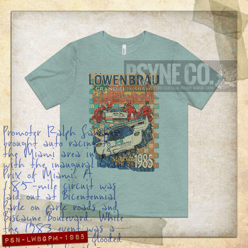 Löwenbräu Grand Prix of Miami 1985 Vintage Men's T-Shirt