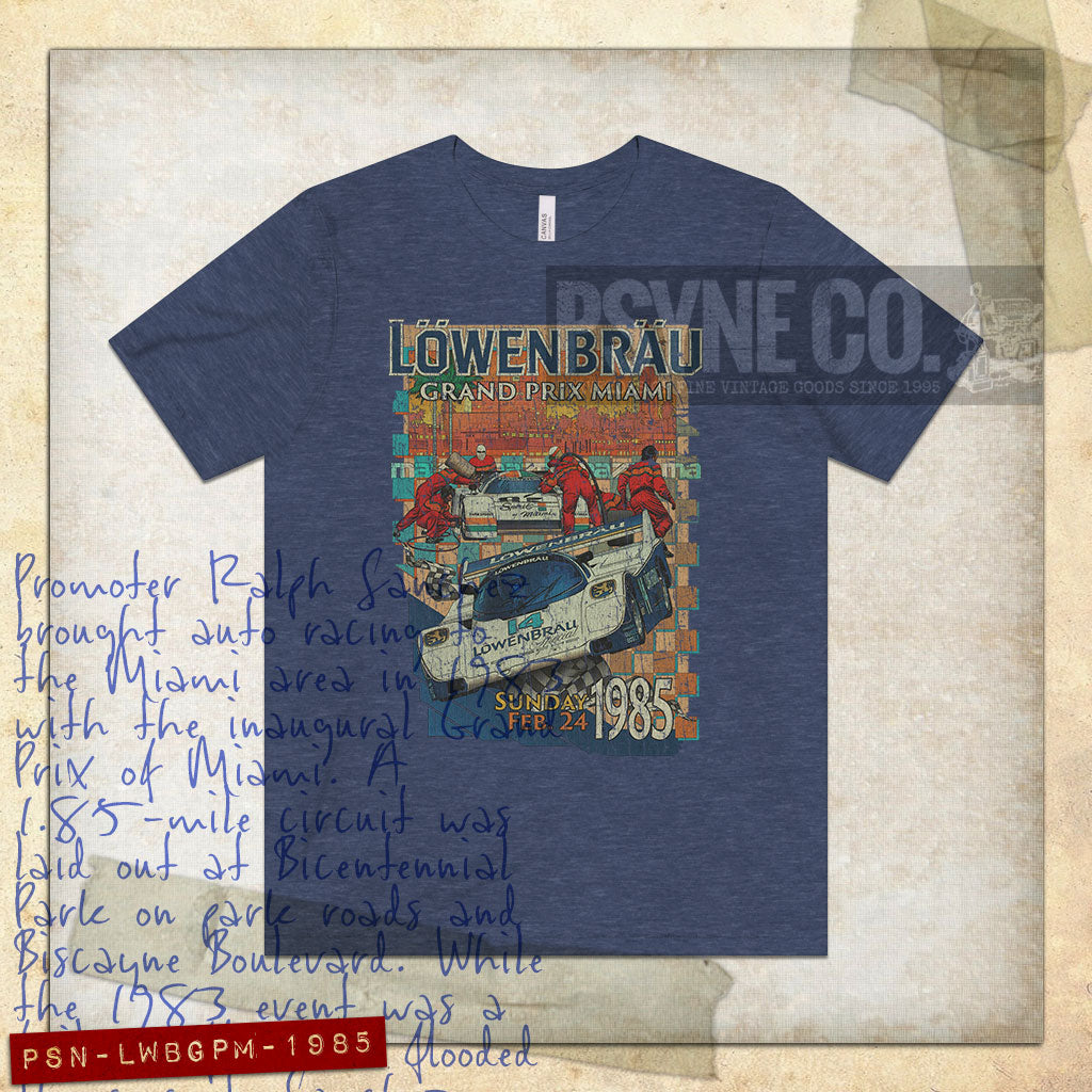 Löwenbräu Grand Prix of Miami 1985 Vintage Men's T-Shirt