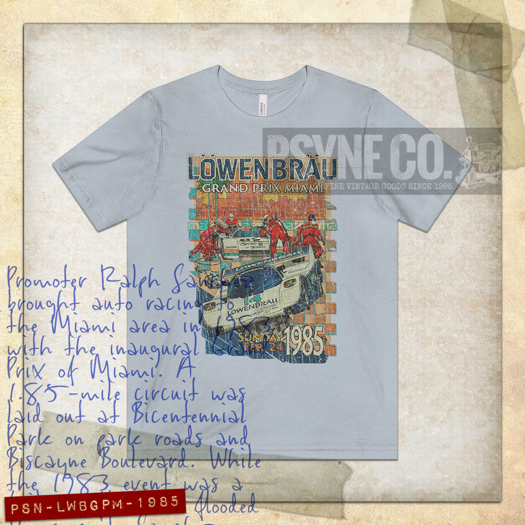 Löwenbräu Grand Prix of Miami 1985 Vintage Men's T-Shirt