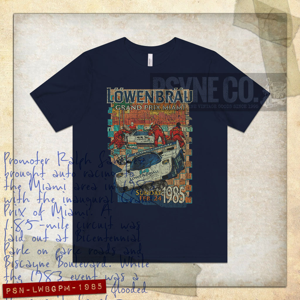 Löwenbräu Grand Prix of Miami 1985 Vintage Men's T-Shirt