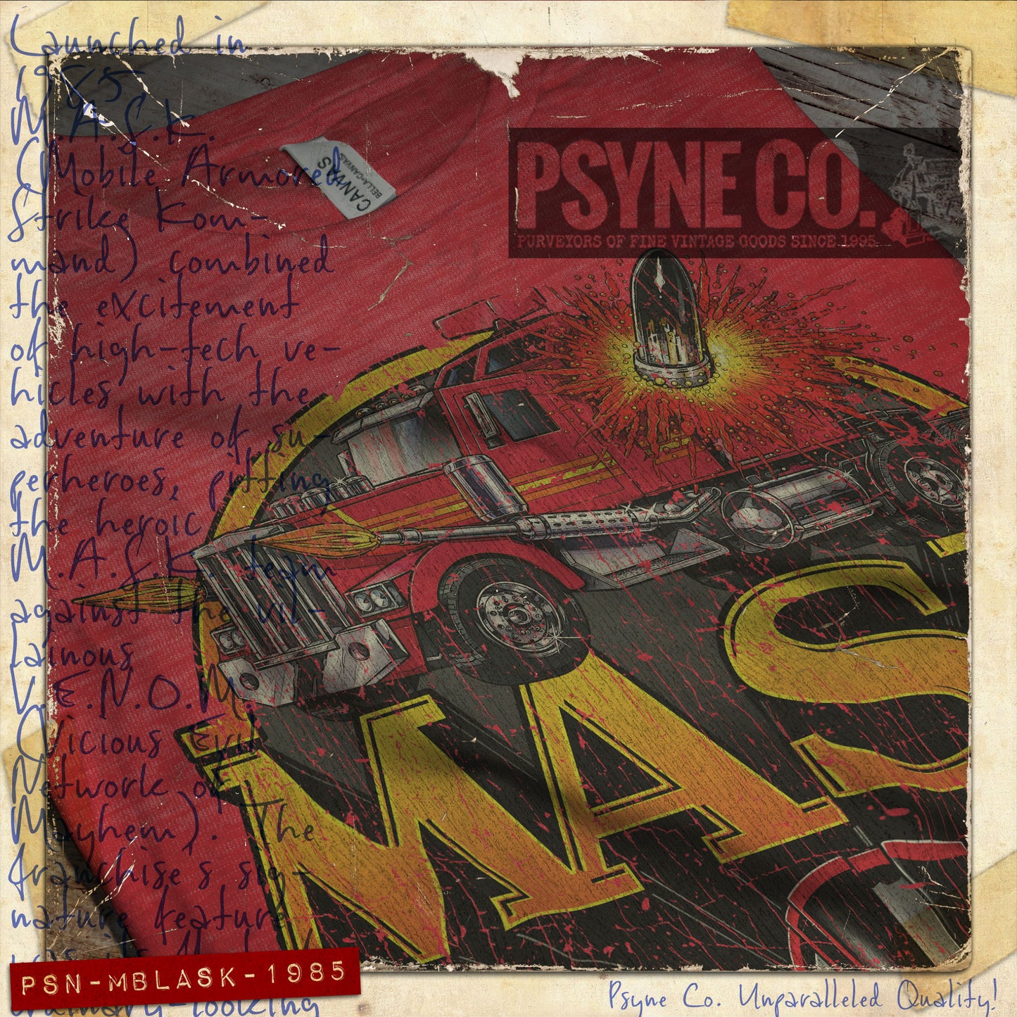 M.A.S.K. - Mobile Armored Strike Kommand 1985 Vintage Men's T-Shirt
